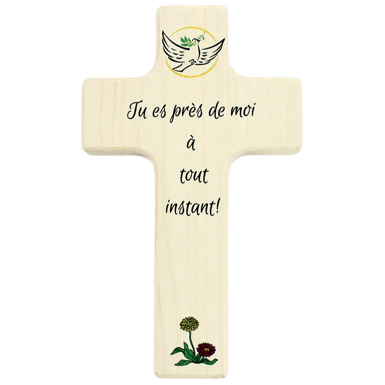 Croix enfant 'Tu es près' - 10x15cm