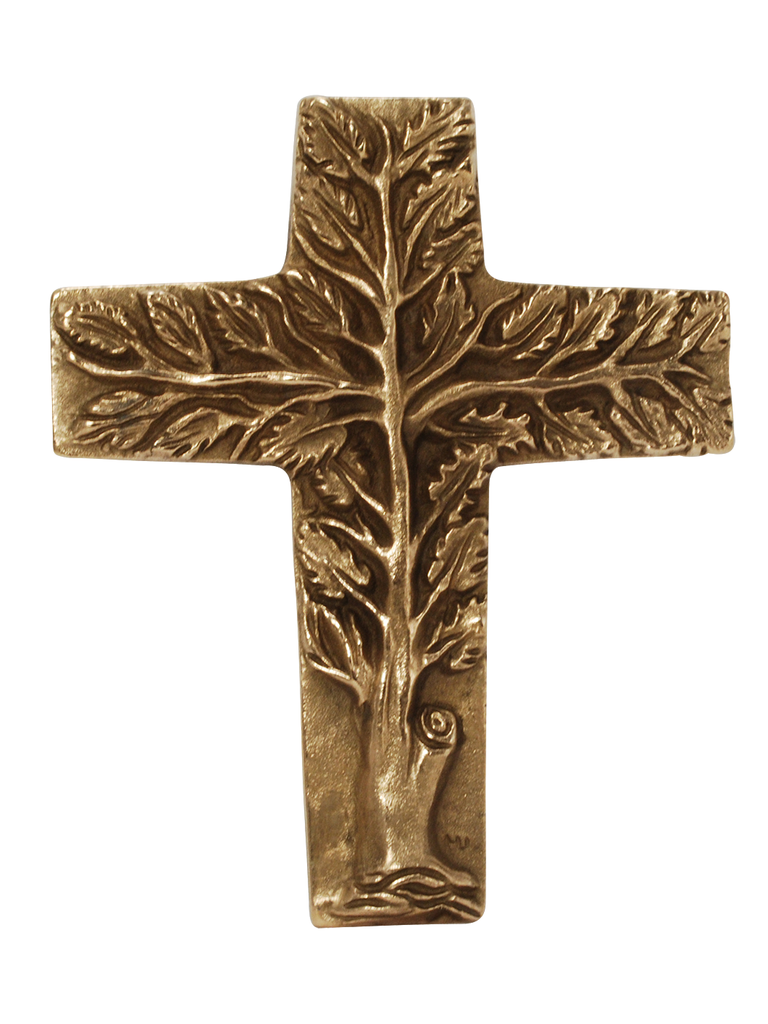 Kreuz bronze/MRL - 'Lebensbaum' (110x140mm)