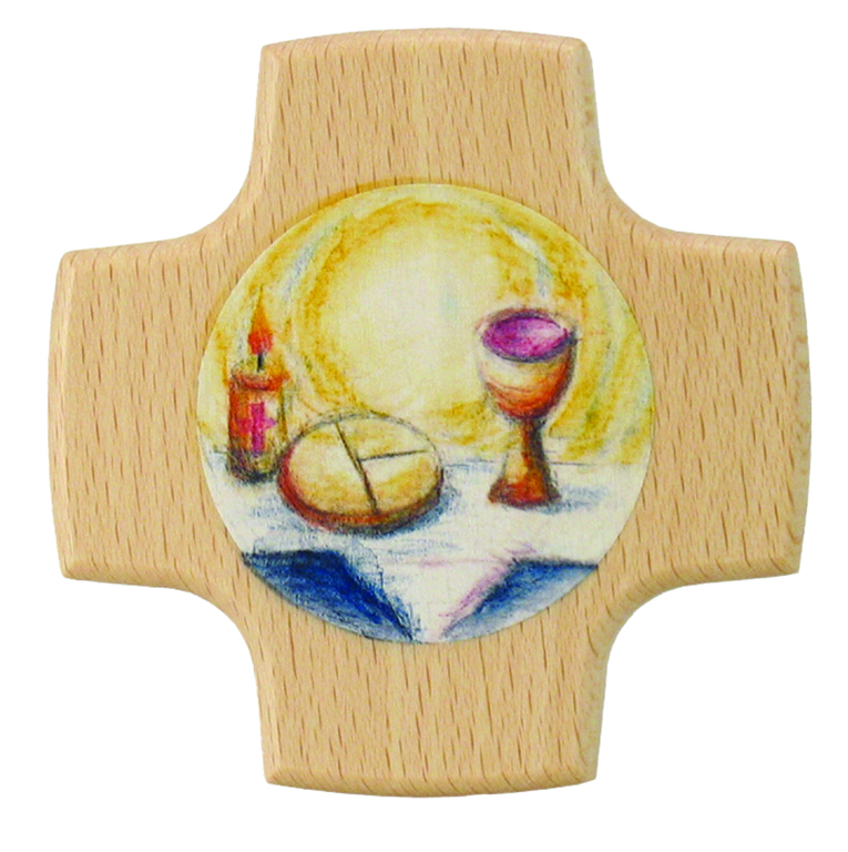 Kreuz Brot und Wein (85x85mm)