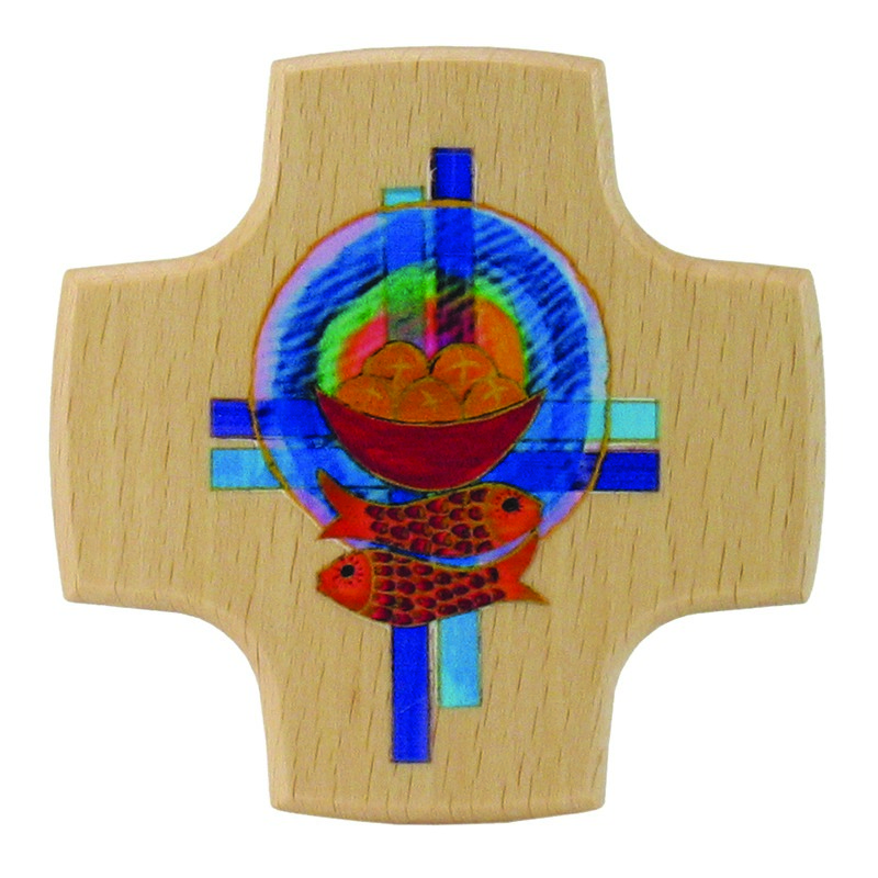 Kreuz Brot / Fische / Kreuze (85x85mm)