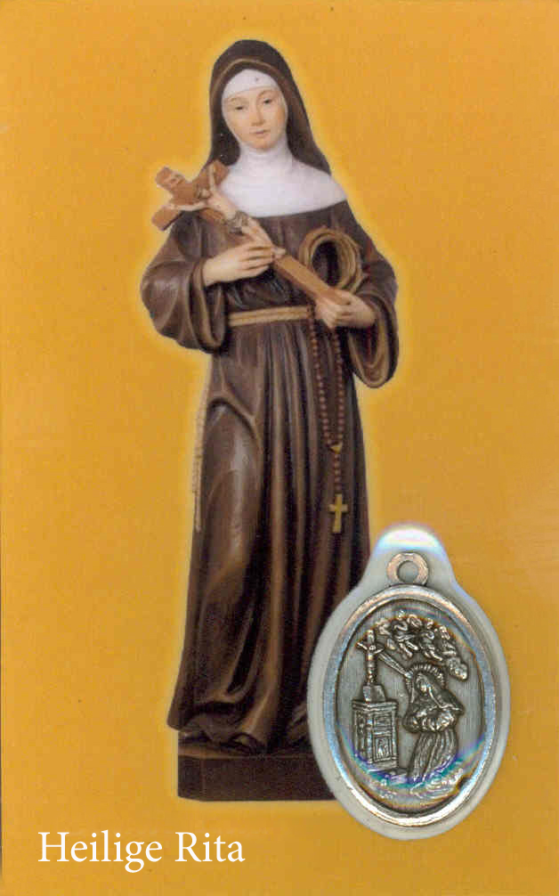 Carte de prière/médaille - H Rita NL (55x85mm)