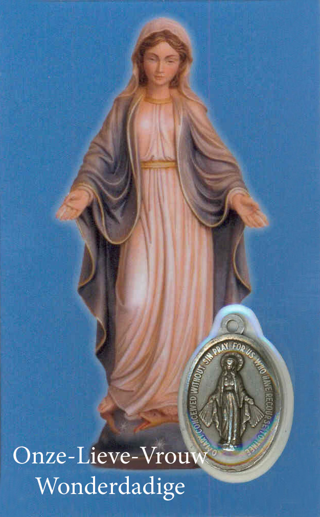 Gebedskaartje/medaille - OLV Wonderdadige NL (55x85mm)