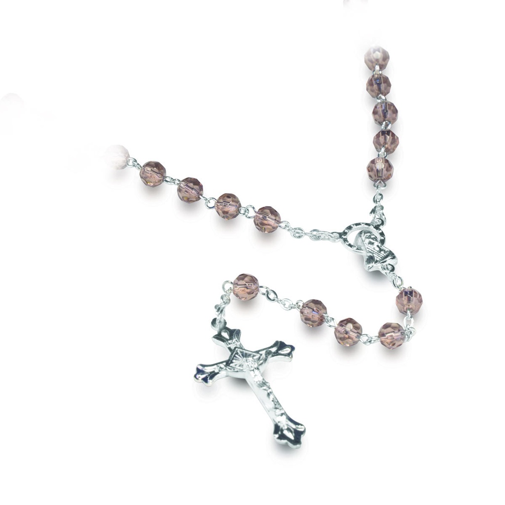 Rozenkrans van uw maand 'Februari' - im.cristal/amethist (⌀ 6mm)