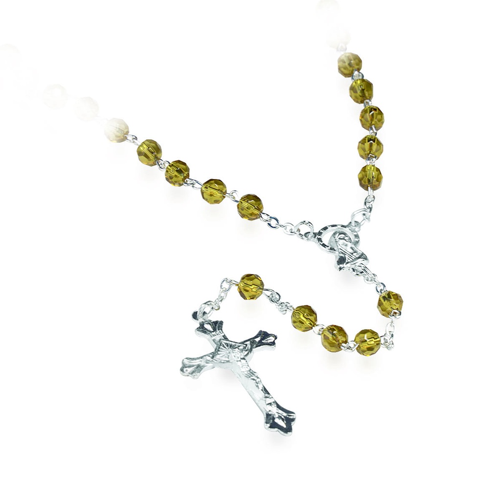 Chapelet - im.cristal/Topaz jaune (⌀ 6mm)