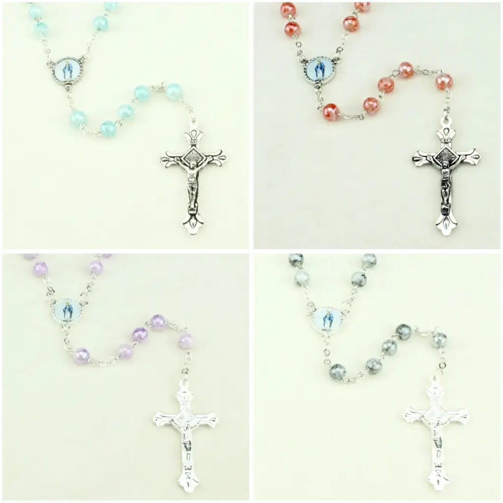 Rozenkrans Glas - assorti  (⌀6mm)