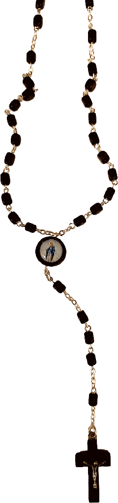 Chapelet/chaîne - bois/cube - 5mm