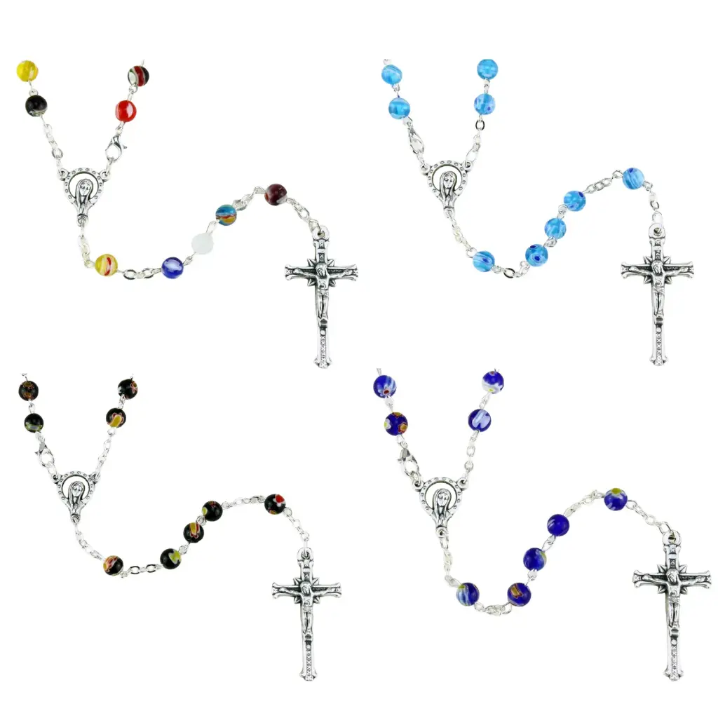 Rozenkrans Murano glas - assorti (⌀6mm)