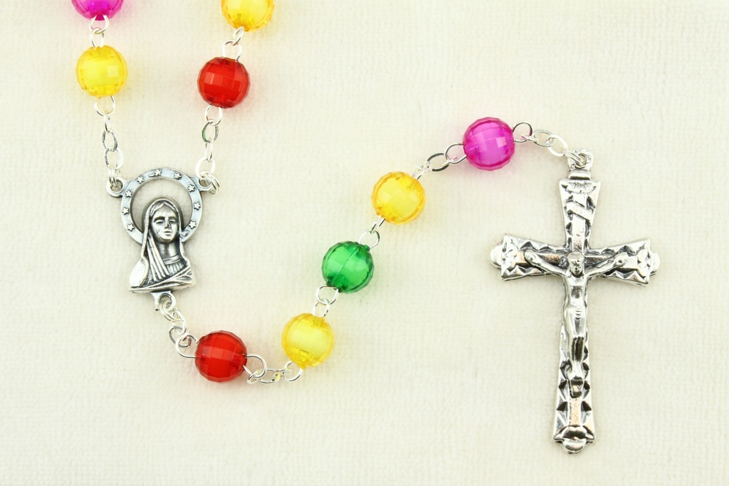 Chapelet - imm. cristal - multi couleur (⌀ 8mm)