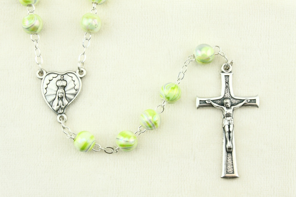 Rozenkrans - pareleffect - groen ( ⌀ 8mm)