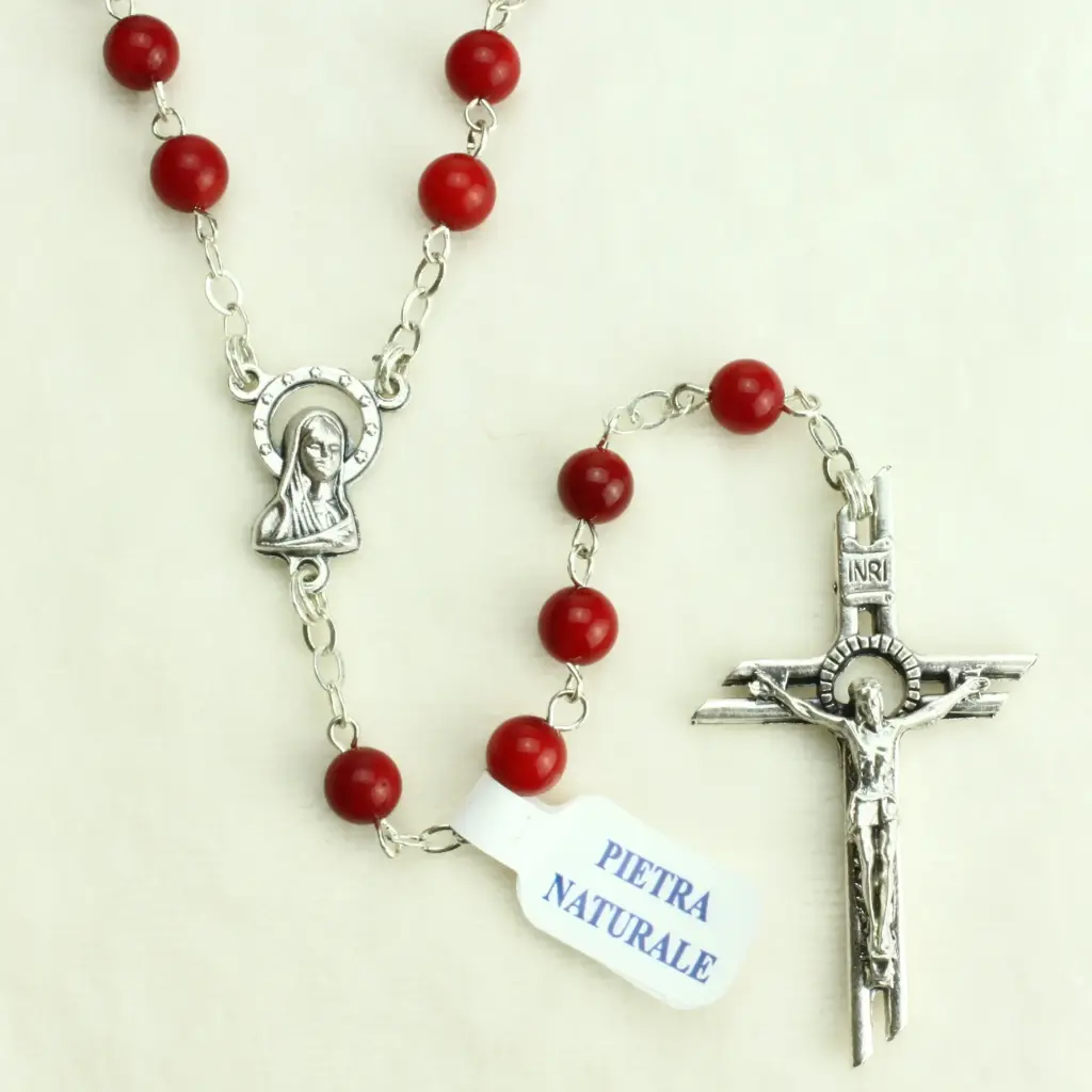 Chapelet en corail rouge (⌀6mm)