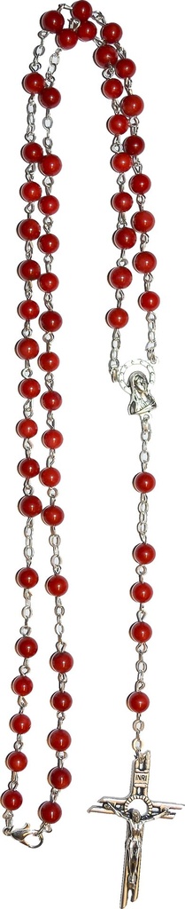 Chapelet en coraille rouge (⌀6mm)