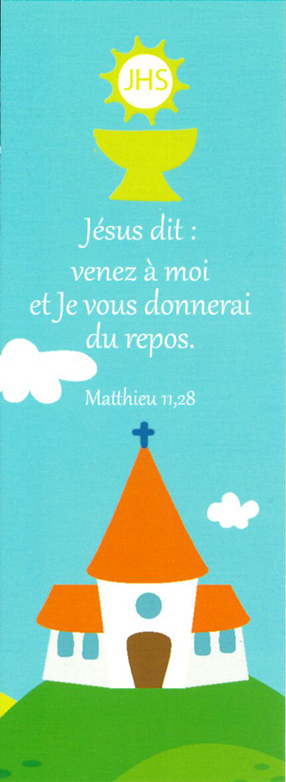 Signet communion - 5,5x15cm Jésus dit: venez … moi...