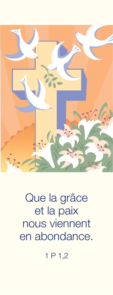 Signet communion - 5,5x15cm Que la grâce... 1P 12