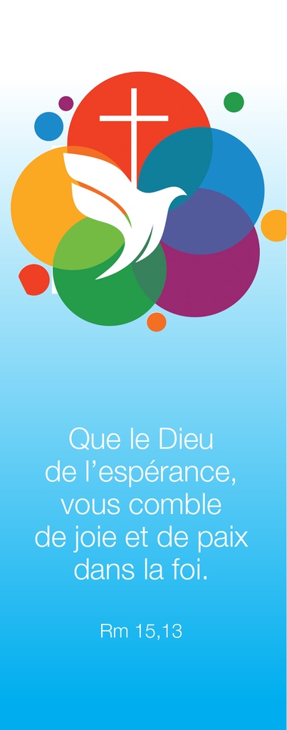 Signet communion - 5,5x15cm Que le Dieu de l'espérance... Rm