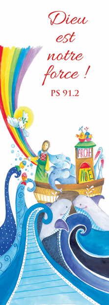 Signet communion - 5,5/15cm " Dieu est notre force" - PS 91,