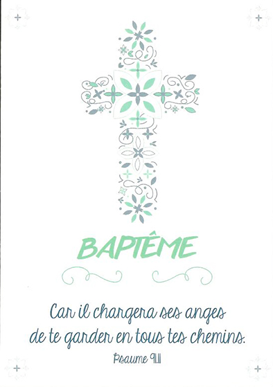 Signet baptˆme - 70x100mm Car il changera ses anges...