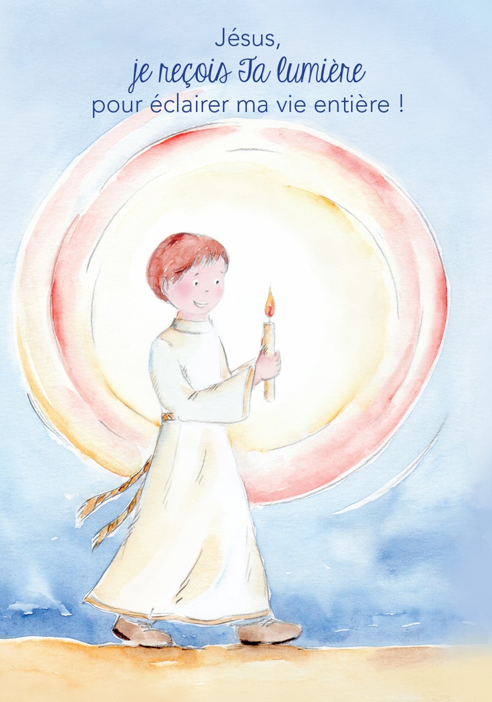 Signet communion - 7x10cm Jésus, je reçois ta lumière...