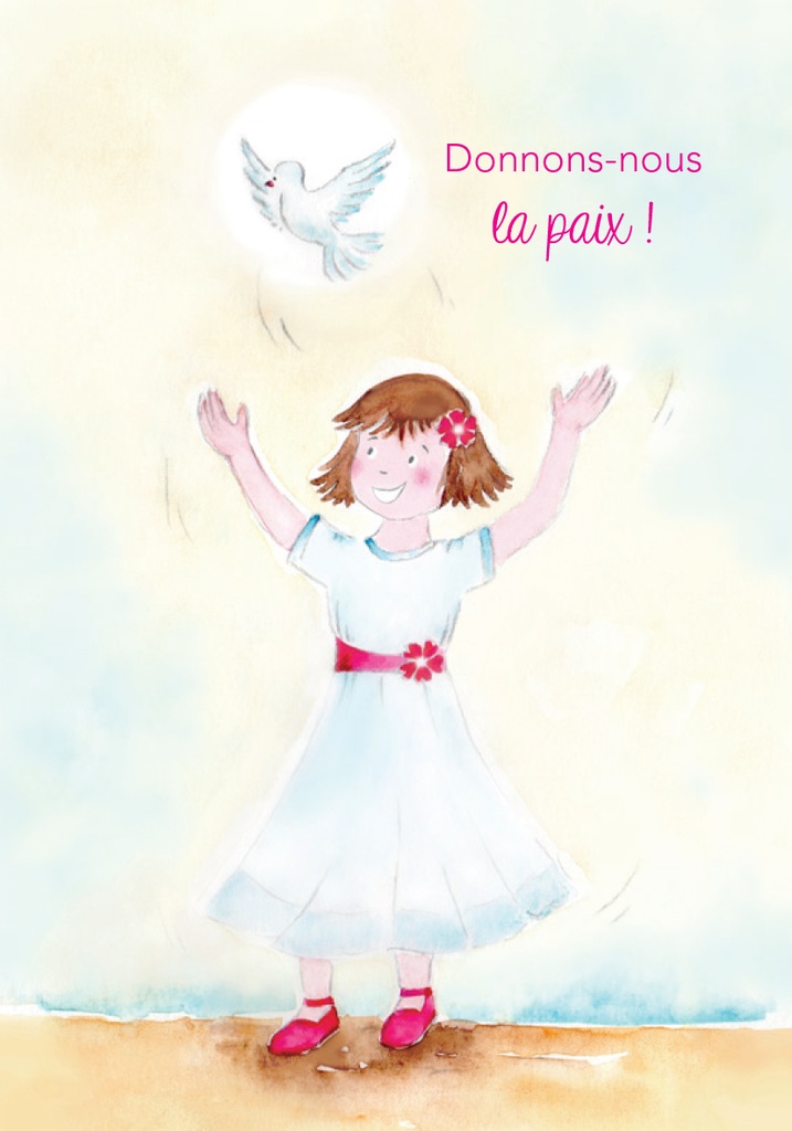 Signet communion - 7x10cm Donnons nous la paix...