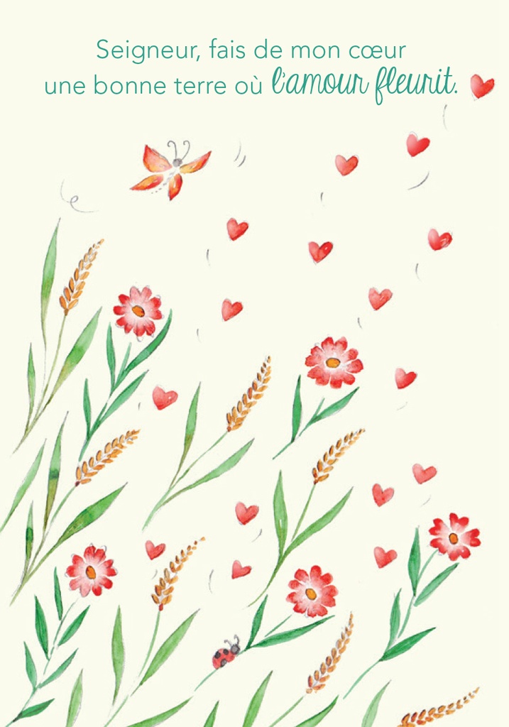 Signet communion - 70x100mm Seigneur, fais de mon coeur ...