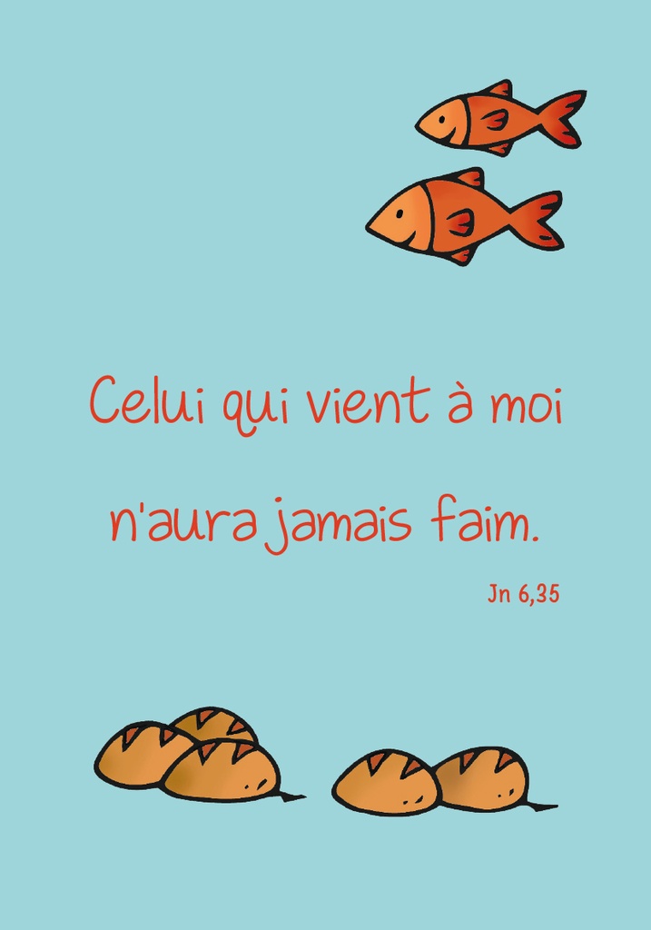 Signet de communion - 70x100mm Celui qui vient … moi ... Jn6