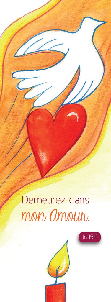 Signet communion - 5,5x15cm Demeurez dans mon amour...