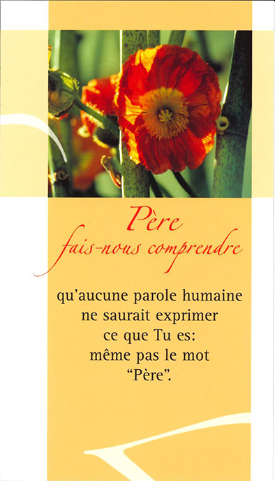 Signet prière Père, fais-nous comprendre - SP004