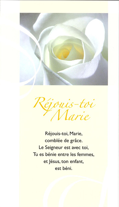 Gebedskaart Réjouis toi Marie - SP011