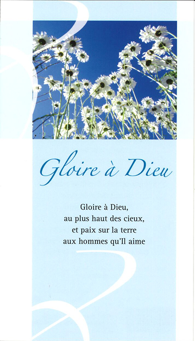 Signet prière Gloire … Dieu - SP012