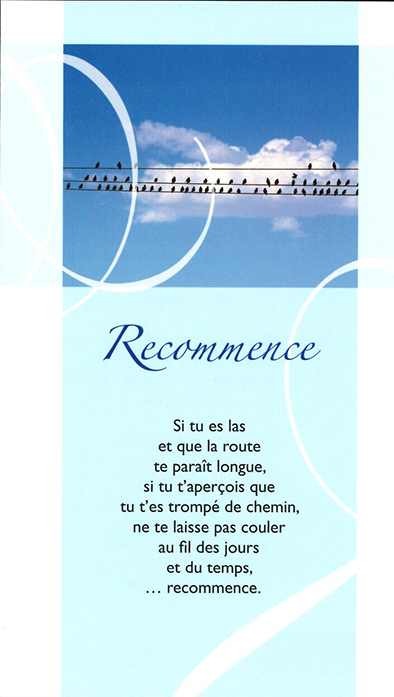 Gebedskaart Recommence - SP031