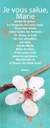 Signet prière - 5,5x15cm Je vous salue