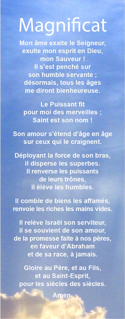 Signet prière - 5,5x15cm Magnificat