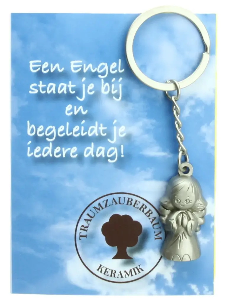 Porte-clef Anges TZB - inox (30x17mm)