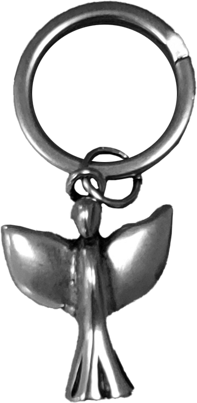 Porte-clef Ange gardien métal (40x30mm)