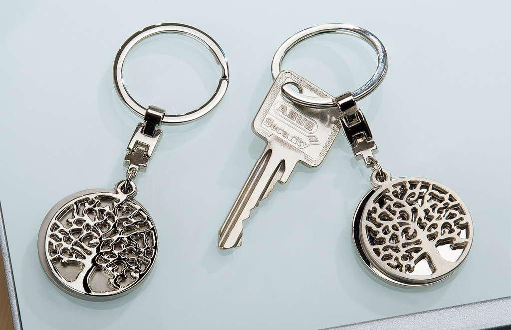 Sleutelhanger Levensboom - metaal  (⌀ 34mm)