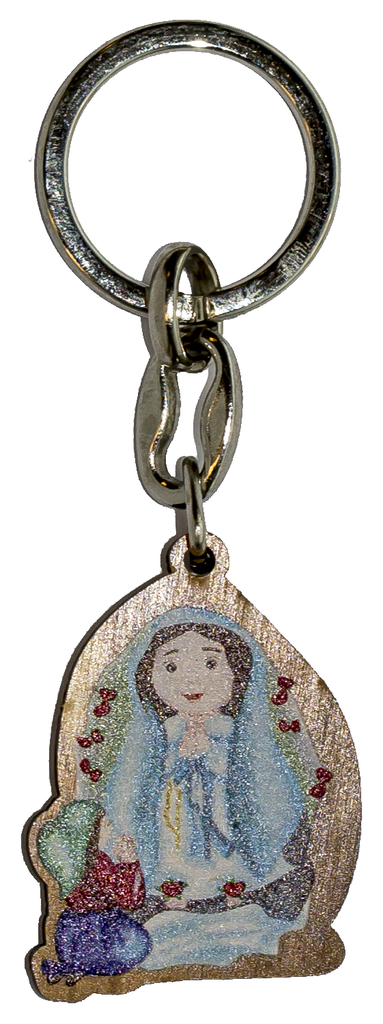 Porte-clef ND Lourdes/enfantin (70x30mm)