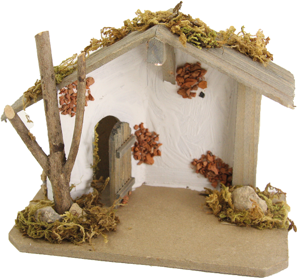 Cabane Edeldorf Avec Lumière - 18x10x12,5cm