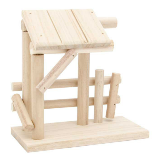 Holz Krippe - 16x8x16cm