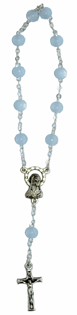 Tientje - imitatieparel - blauw (8x5mm)