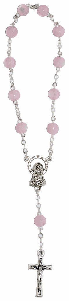 Mini-rosenkranz - imm. Perle - Rosa (8x5mm)