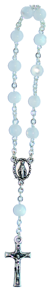 Small rosary - imm. pearl - white (8x5mm)