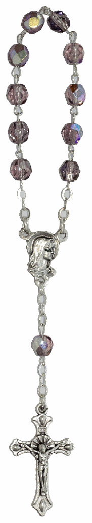 Tientje - imitatie kristalparel - amethist (⌀ 6mm)