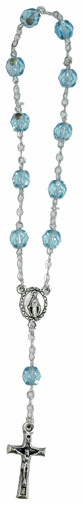 Small rosary - imm. cristal - aqua (⌀ 6mm)
