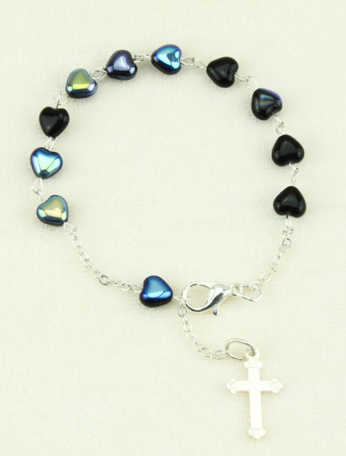 Dizainier - coeurs en verre - scarabée (7x6mm)