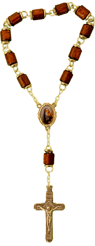 Tientje - hout/cilindrisch - donker (11x7mm)