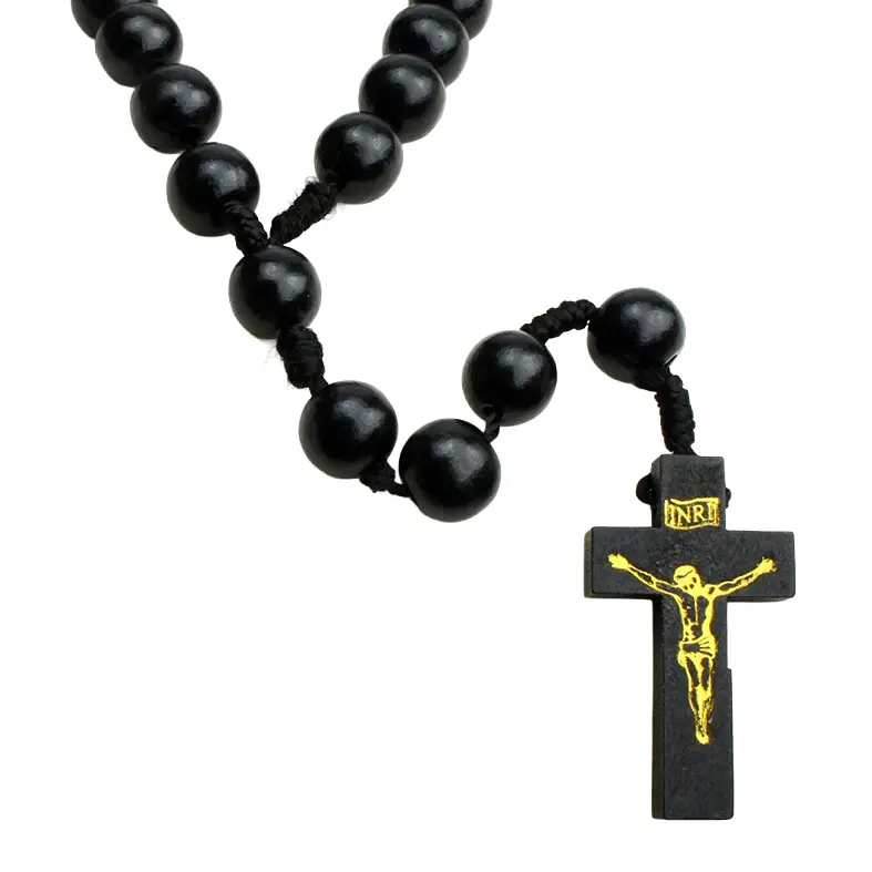 Rosenkrans Holz - Schwarz Rosary (⌀ 10mm)