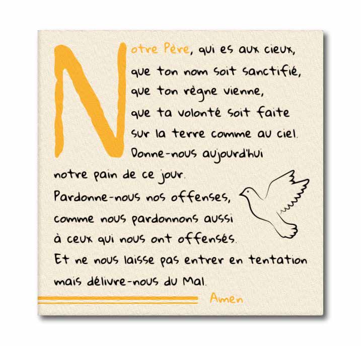 CADRE NOTRE PERE  20*20 CM