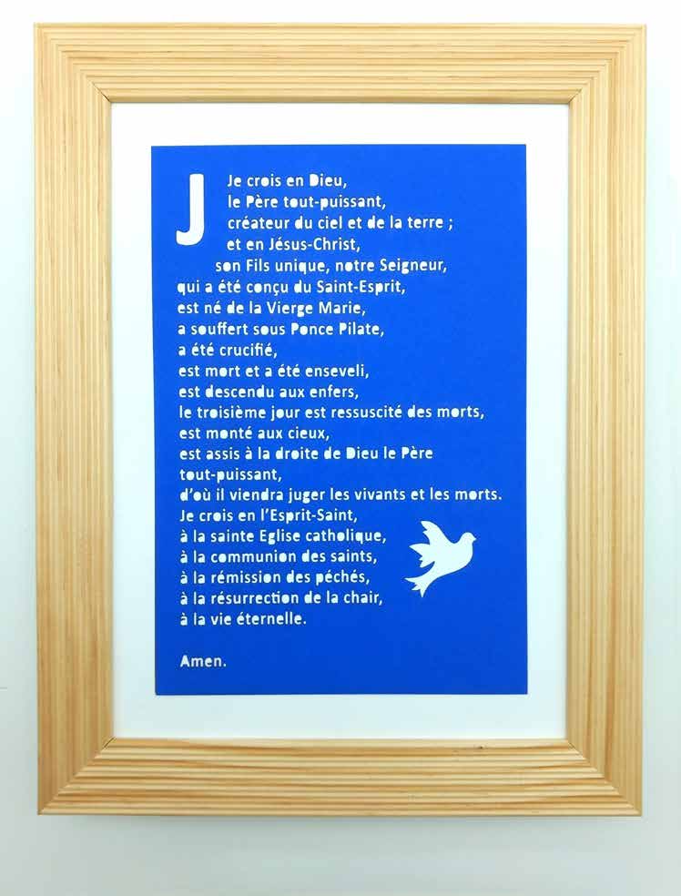 CADRE PRIERE DECOUPE AU LASER 22,5*28,5 cm