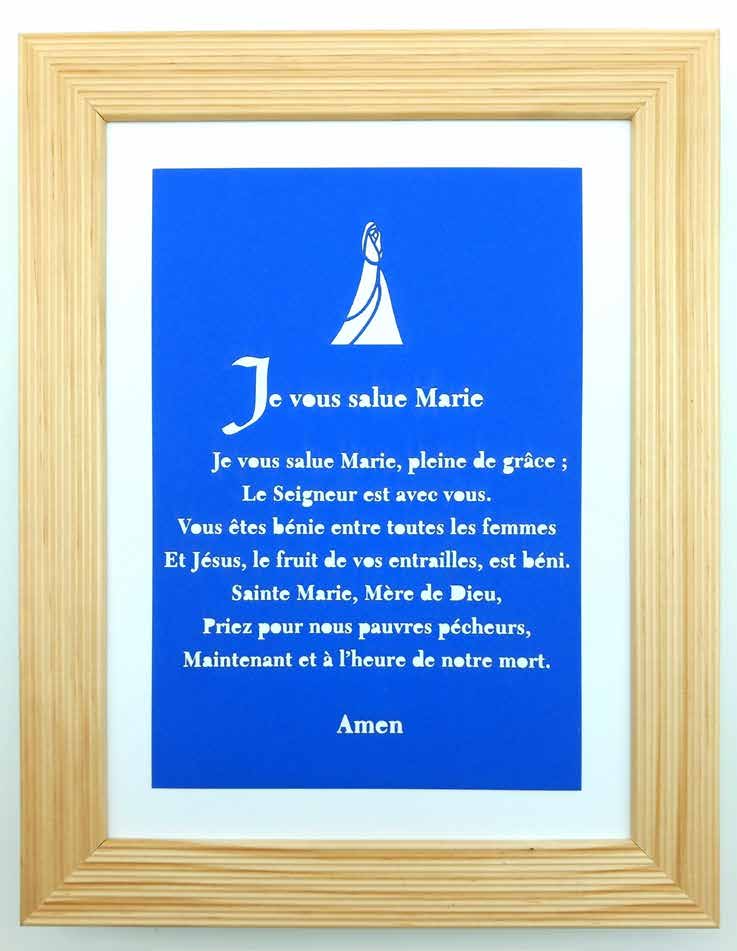 CADRE PRIERE DECOUPE AU LASER 22,5*28,5 cm