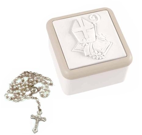 BOITE AVEC CHAPELET 8 CM