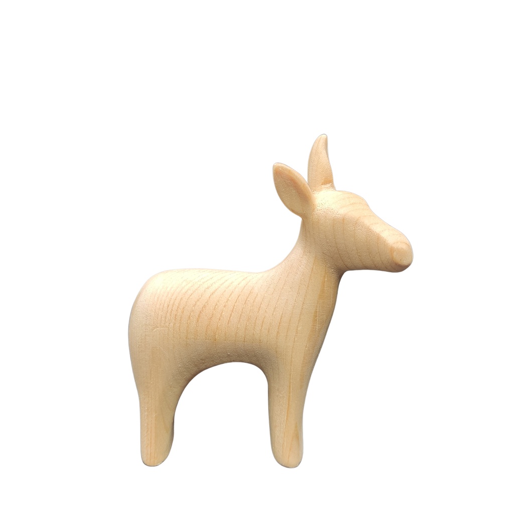 Esel Zirbe - 12cm - natur